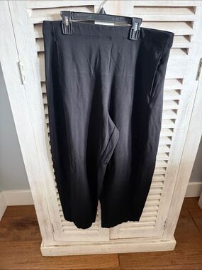 Men's Black Pull-On Dress Pants, barrel style